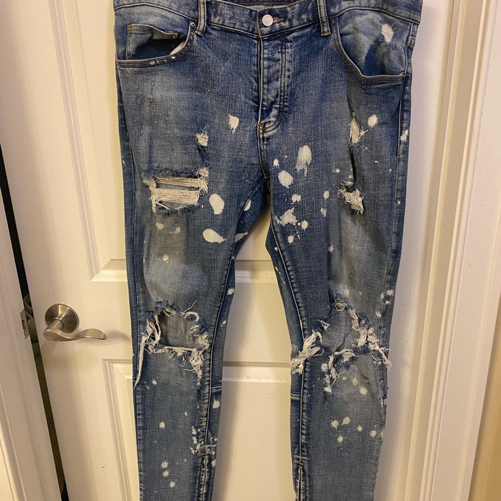 MNML M1 Splash Stretch Denim- Blue
